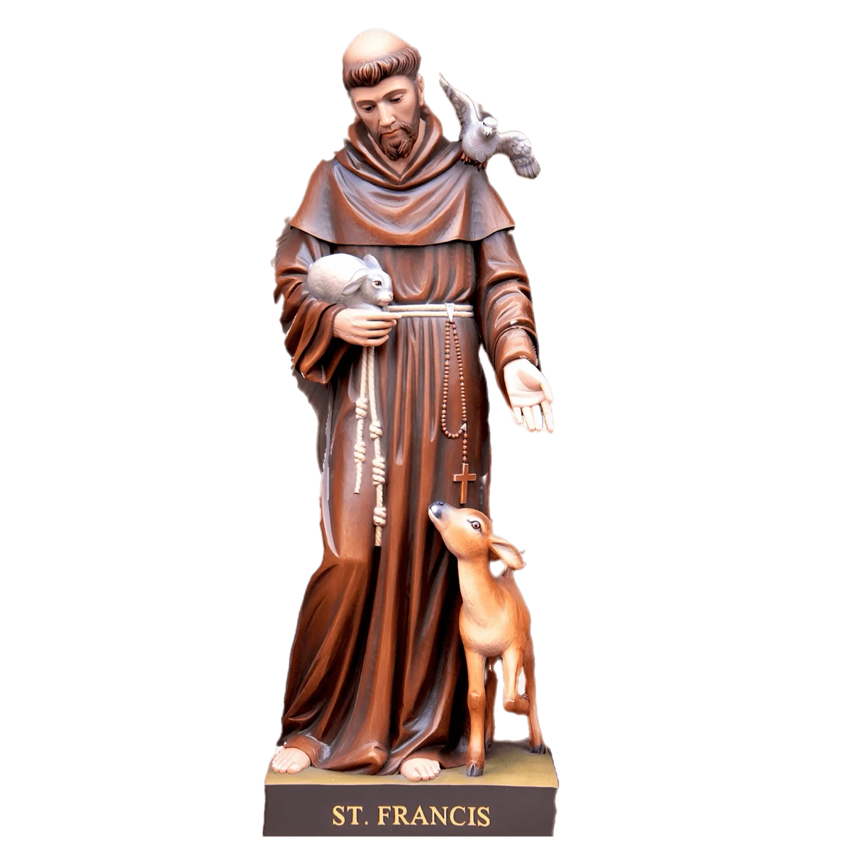 Saint Francis with Animals | Ferdinand Stuflesser 1875 | Hand-carved Statuary