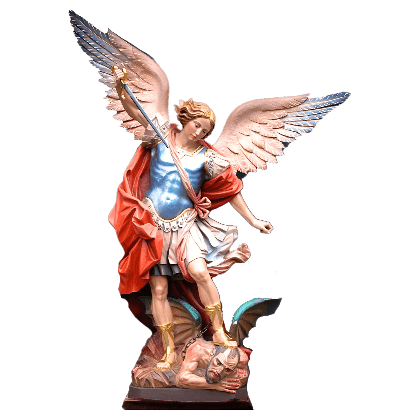 Custom Wood Carvings - St. Michael the Archangel Ferdinand Stuflesser