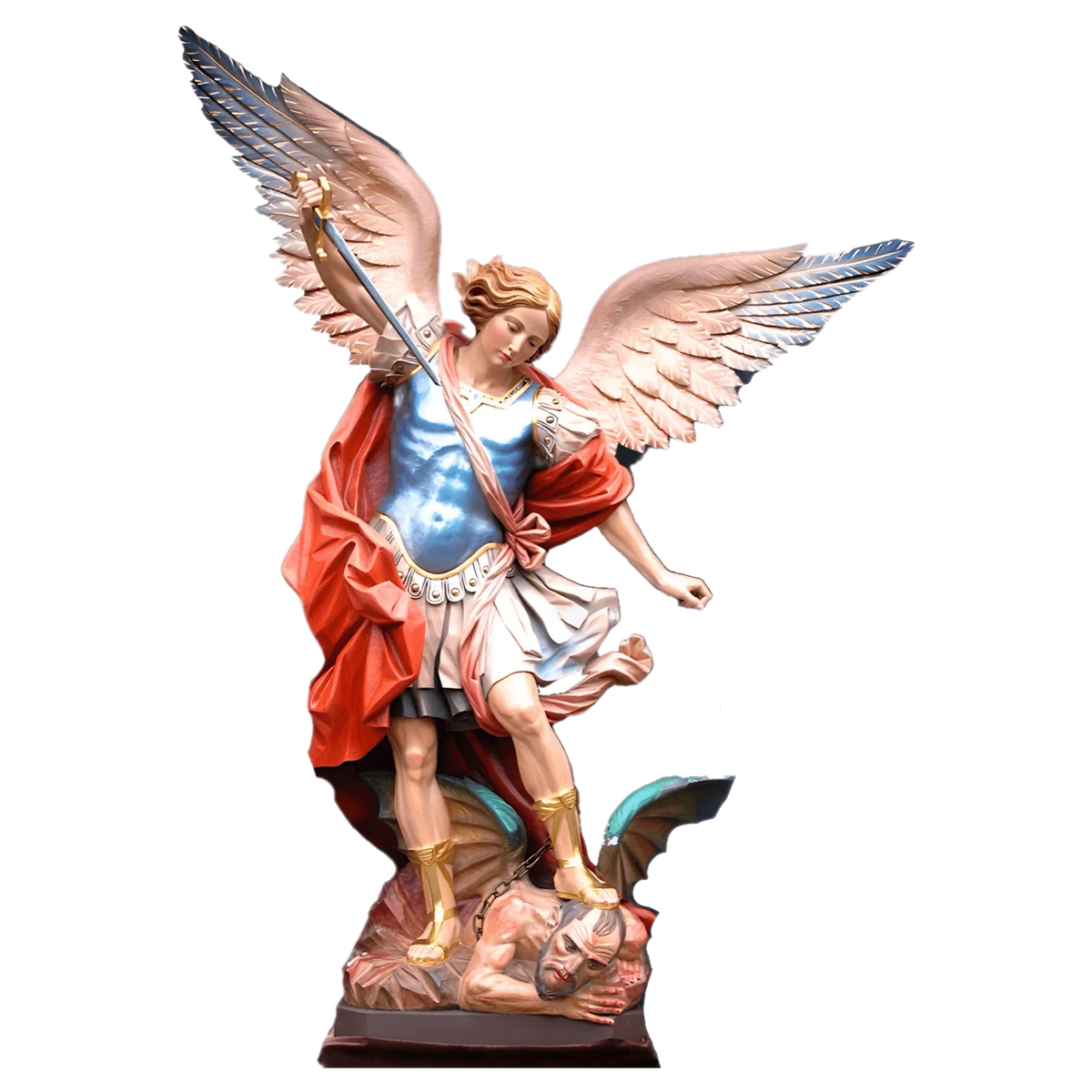 Saint Michael the Archangel | Ferdinand Stuflesser 1875 | Hand-carved Statuary