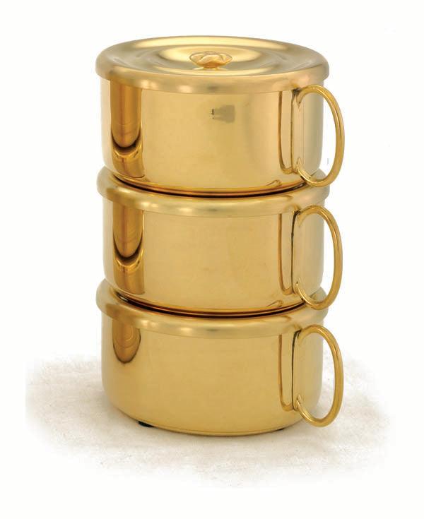 450G THREE PIECE STACKING CIBORIA SET