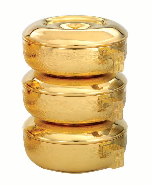 451G THREE PIECE STACKING CIBORIA SET