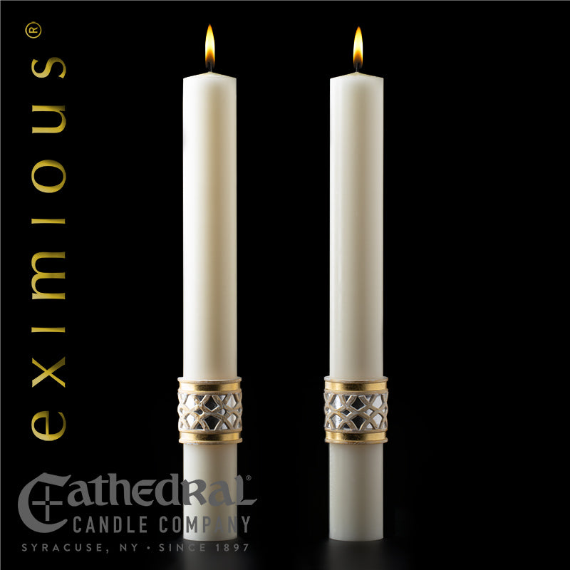 EXIMIOUS "MERCIFUL LAMB" COMPLEMENTING ALTAR CANDLES