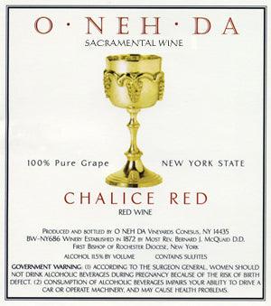O*NEH*DA Chalice Red Altar Wine