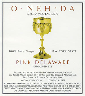 O*NEH*DA Pink Delaware Altar Wine