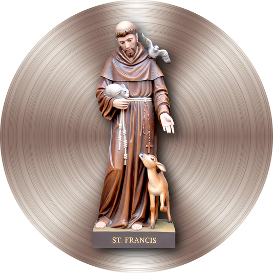 Custom Wood Carvings - St. Francis with Animals