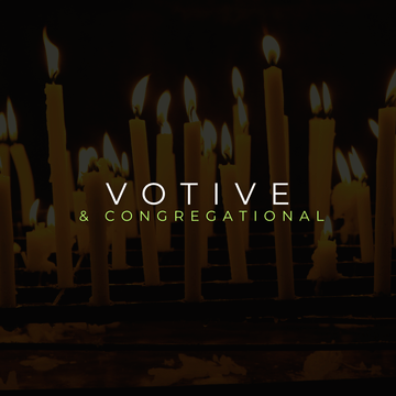 Stearine White Molded Candles - Ste. Emilion Church Goods