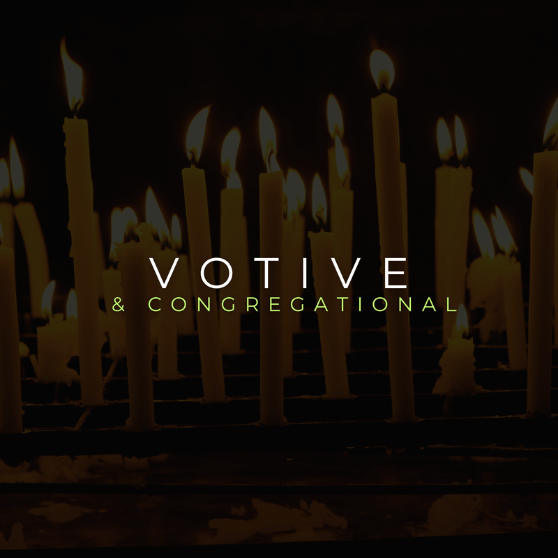 Stearine White Molded Candles - Ste. Emilion Church Goods