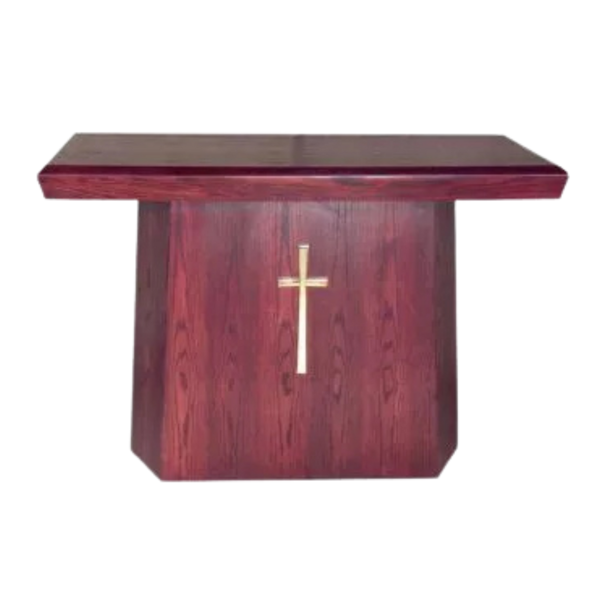 Woerner W515 series wood altar with brass cross