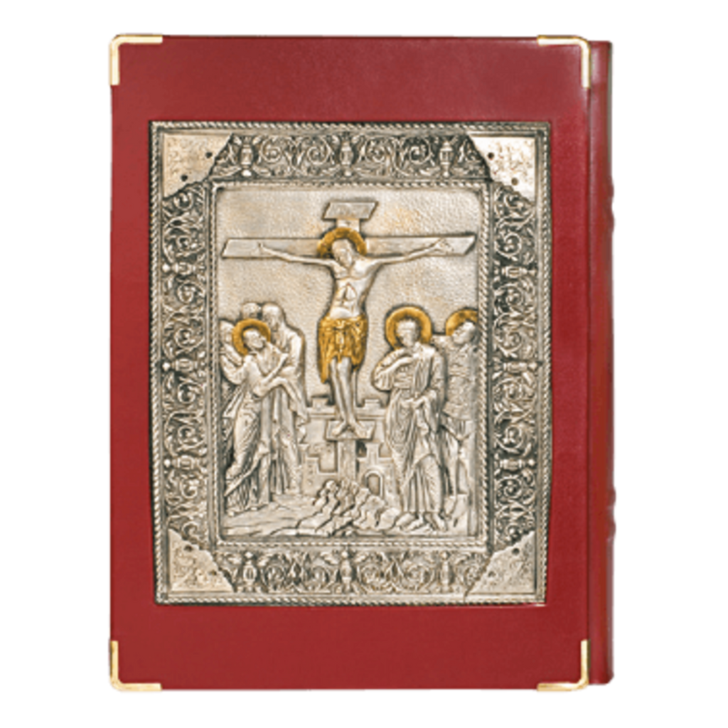 Alviti Creations 10-918 Book of the Gospels cover, back with Crucifixion icon, view 2