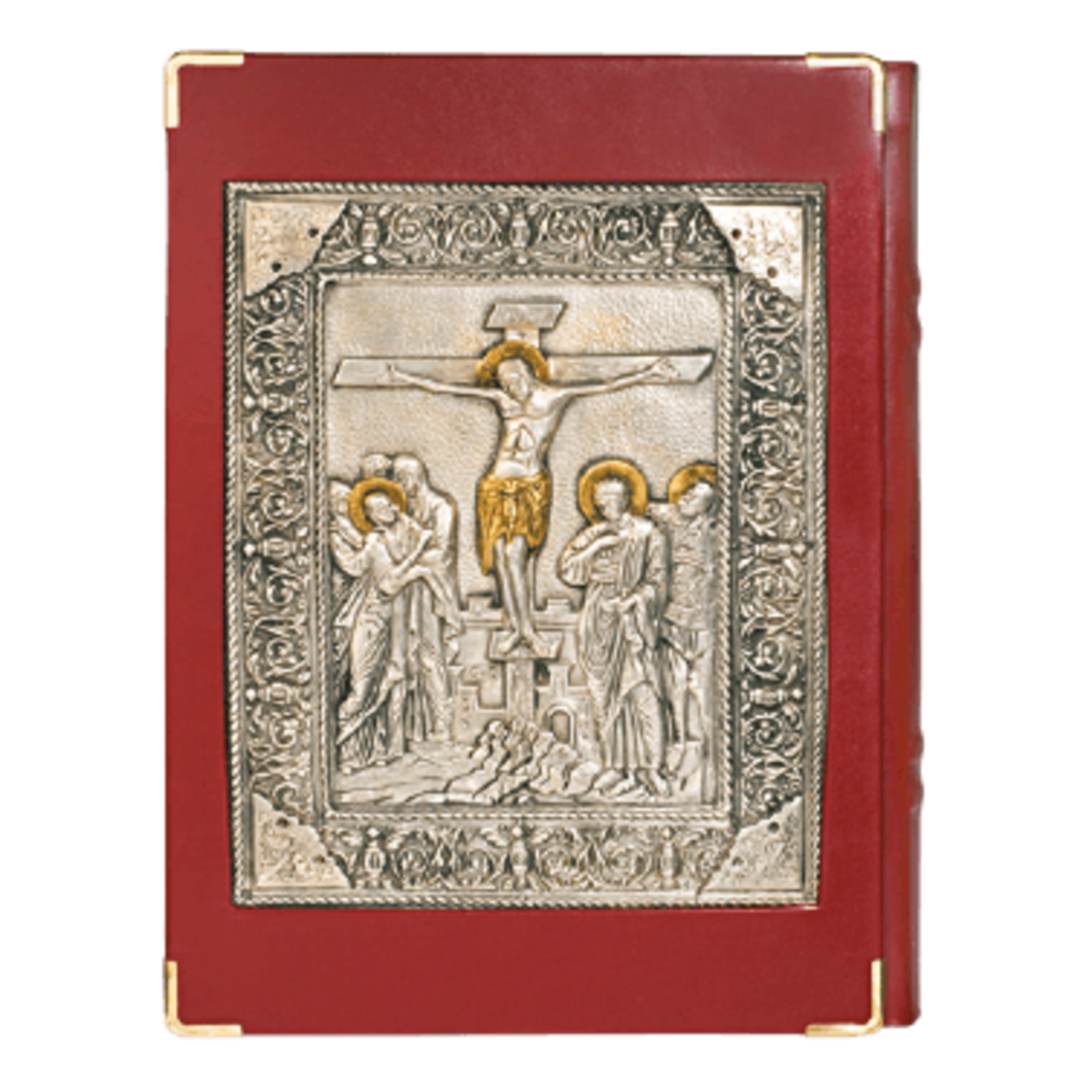Alviti Creations 10-918 Book of the Gospels cover, back with Crucifixion icon, view 2