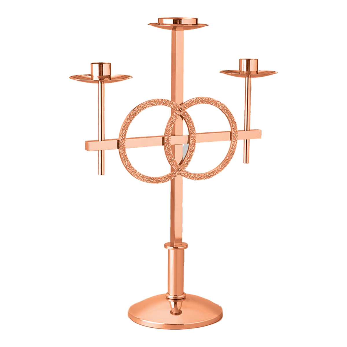 Excelsis 1100-198 wedding candelabra in bronze with intertwined rings