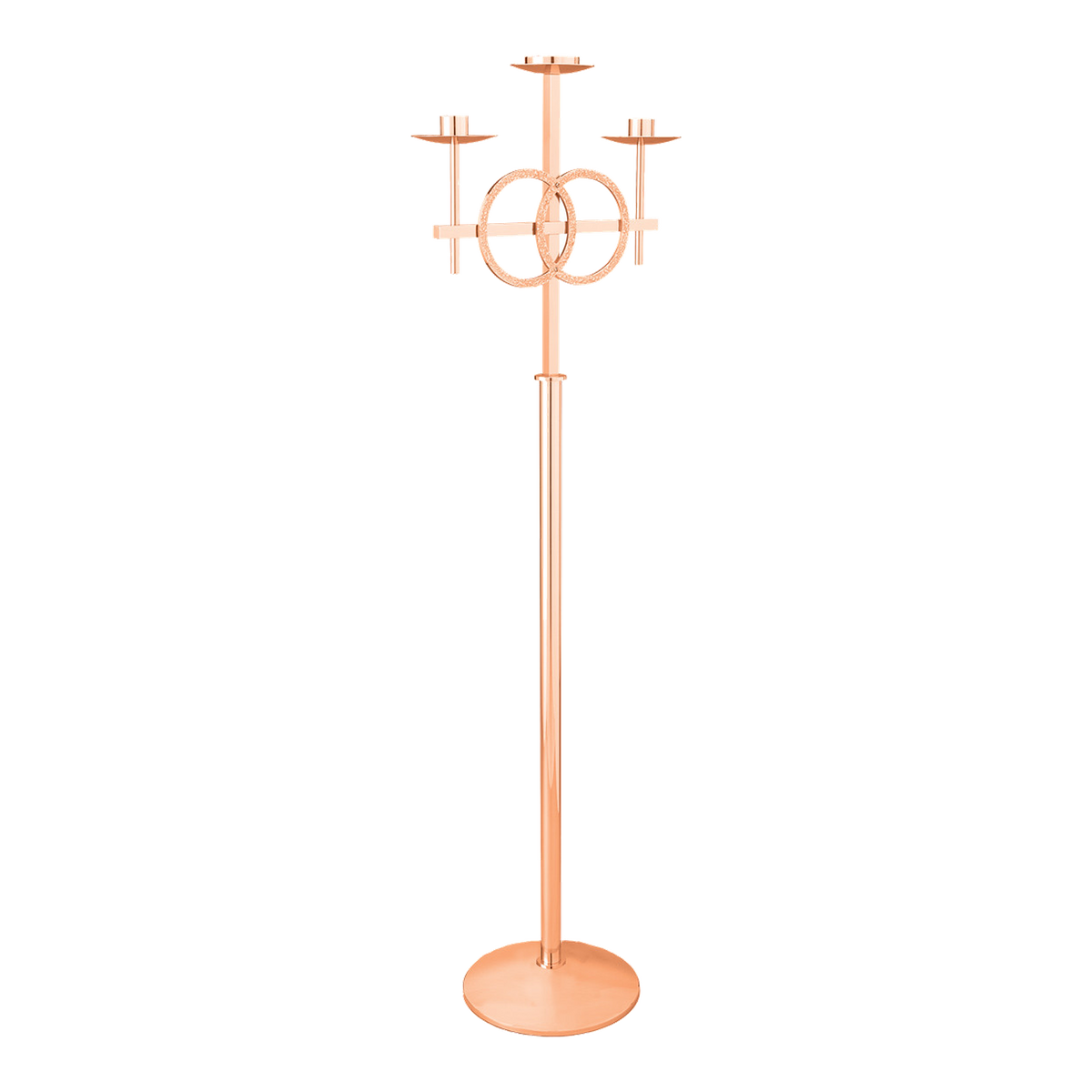 Excelsis 1100-199 wedding candelabra in bronze with intertwined rings