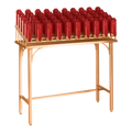 Excelsis 1100-51 satin-finish votive stand shown with bottle lights