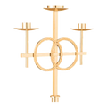 Excelsis 1101-199 removable wedding candelabra top shown in brass; standing base not included
