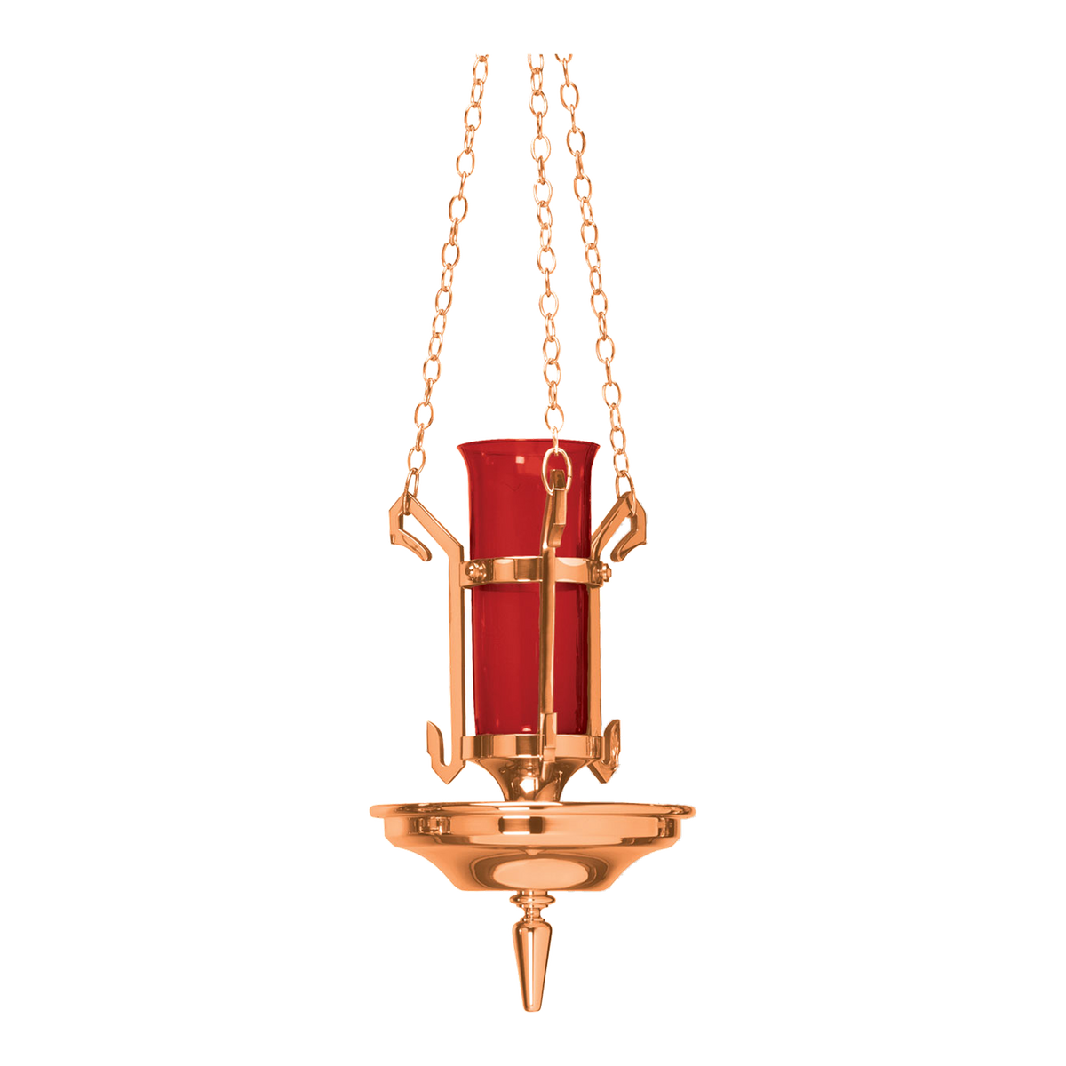 Excelsis 1112-50 bronze hanging sanctuary lamp; glass shown is sold separately