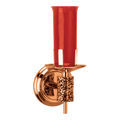 Excelsis 1114-168 wall sanctuary lamp shown in bronze with red glass; glass sold separately for candle version