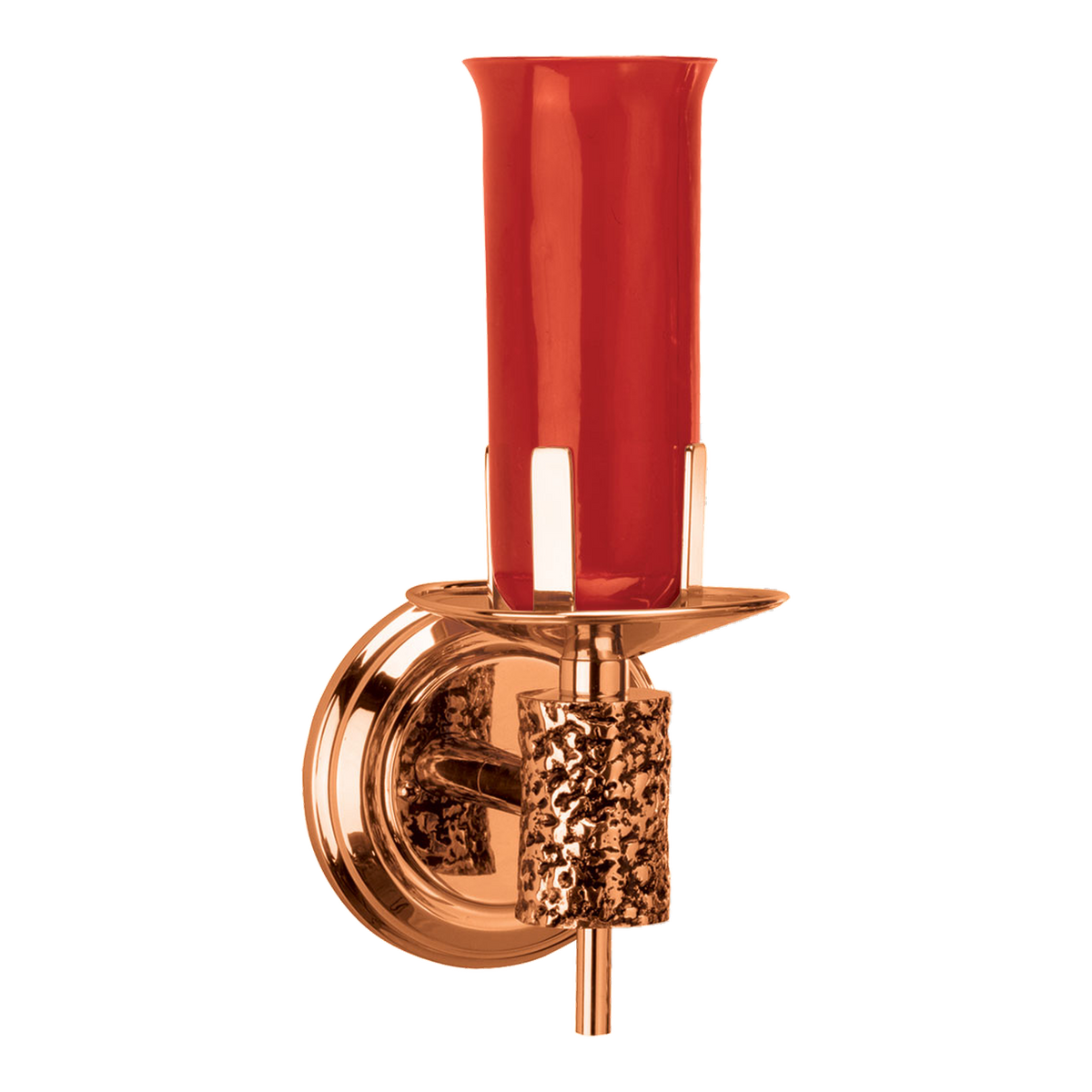 Excelsis 1114-168 wall sanctuary lamp shown in bronze with red glass; glass sold separately for candle version