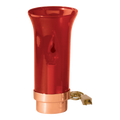 Excelsis 1114-80 electric sanctuary lamp shown in bronze with red glass