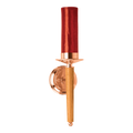 Excelsis 1115-168 wall sanctuary lamp shown in bronze with red glass; glass sold separately for candle version