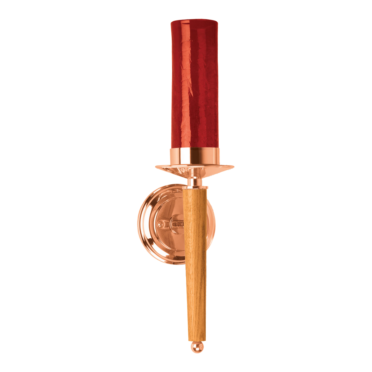 Excelsis 1115-168 wall sanctuary lamp shown in bronze with red glass; glass sold separately for candle version