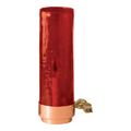 Excelsis 1115-80 electric sanctuary lamp shown in bronze with red glass