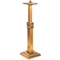 Regal 11FC20-B-F fixed floor candlestick with bronze column in combination satin and high polish finish