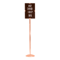 Excelsis 216-192 hymn board shown with floor stand