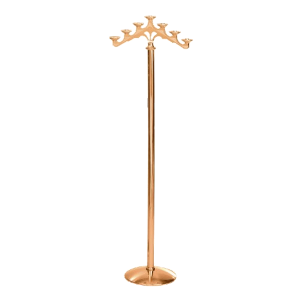 Excelsis 216-208 seven-light candelabra in high-polish bronze — exact 2026 catalog photograph. Alternate metal and finish options not pictured.
