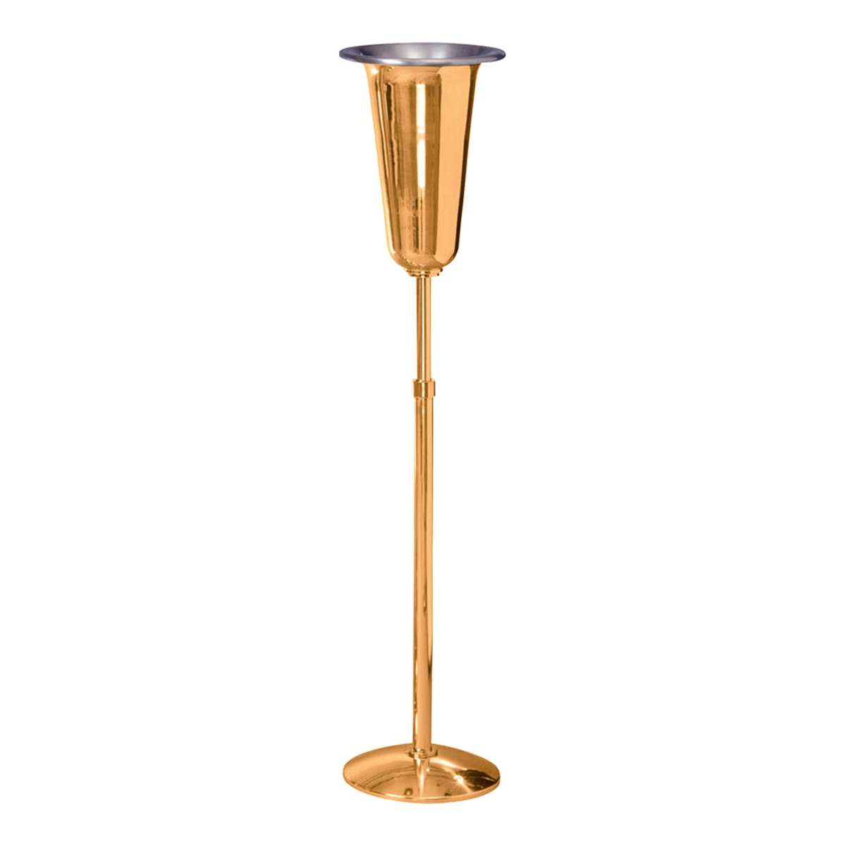 Excelsis 216-218 standing vase shown in brass with aluminum liner