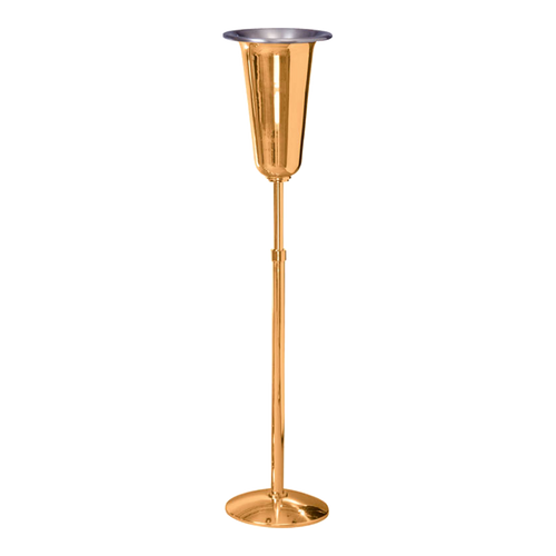 Excelsis 216-218 standing vase shown in brass with aluminum liner
