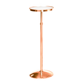 Excelsis 216-37 adjustable flower stand shown in bronze with white laminate shelf insert