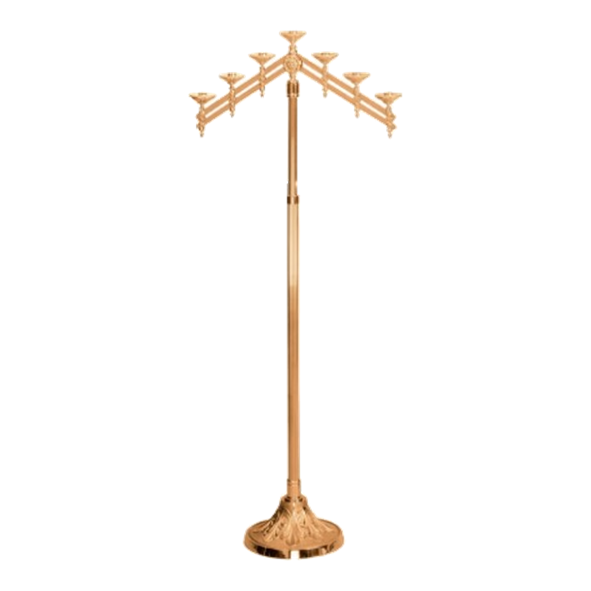 Excelsis 232-12 seven-light candelabra in high-polish bronze — exact 2026 catalog photograph. Alternate metal and finish options not pictured.