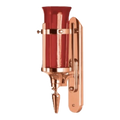 Excelsis 232-168 wall sanctuary lamp; red glass shown is sold separately and not included; high-polish bronze as pictured