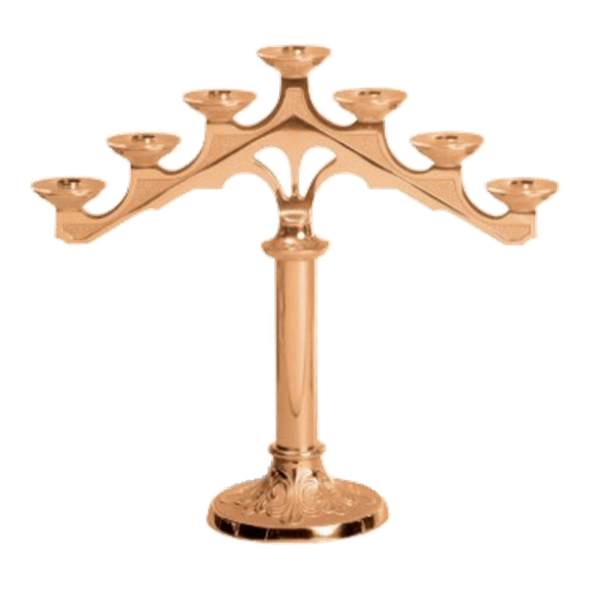 Excelsis 232-8 seven-light candelabra in high-polish bronze — exact 2026 catalog photograph. Alternate metal and finish options not pictured.