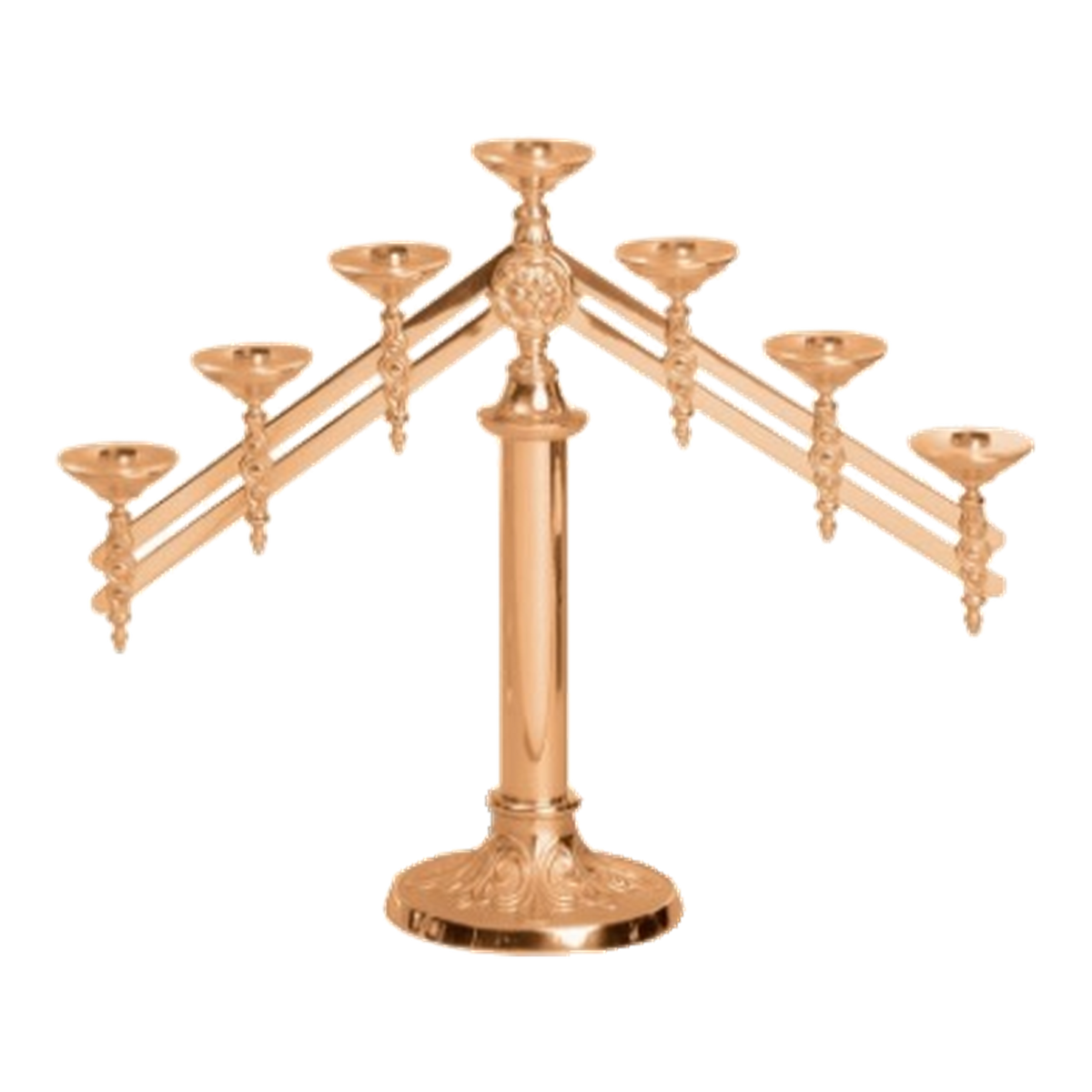 Excelsis 232-9 seven-light candelabra in high-polish bronze — exact 2026 catalog photograph. Alternate metal and finish options not pictured.