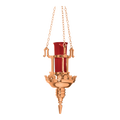 Excelsis 233-50 bronze hanging sanctuary lamp; glass shown is sold separately