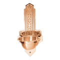 Excelsis 242-83C wall holy water font, original high-polish bronze photograph with clean transparent background.