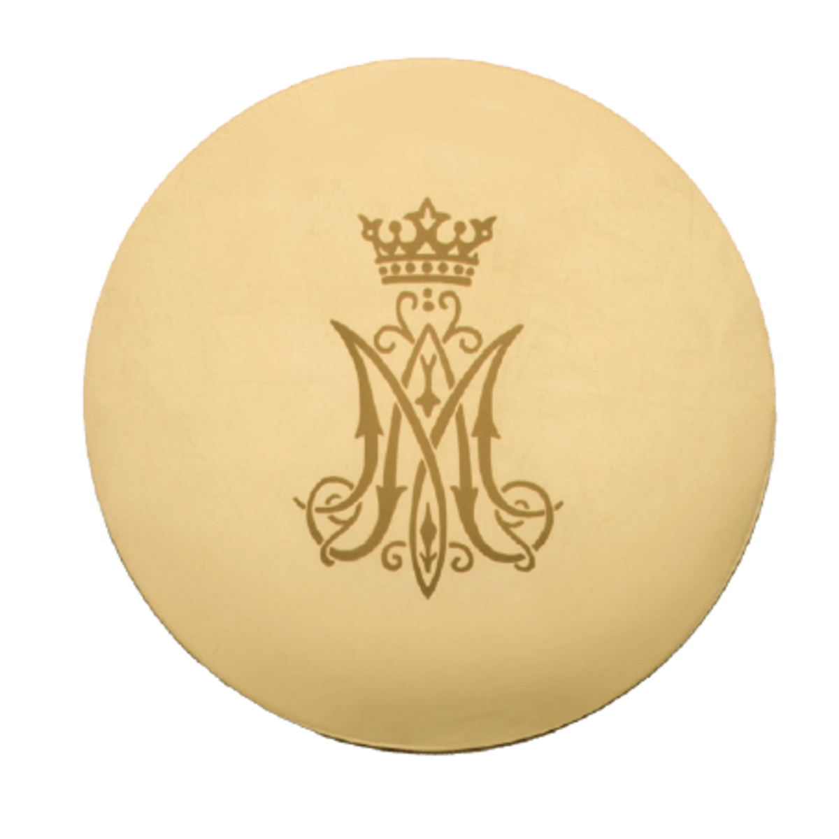 Alviti Creations 370G engraved Marian scale paten, high polished gold