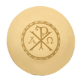 Alviti Creations 373G engraved Chi-Rho scale paten, gold