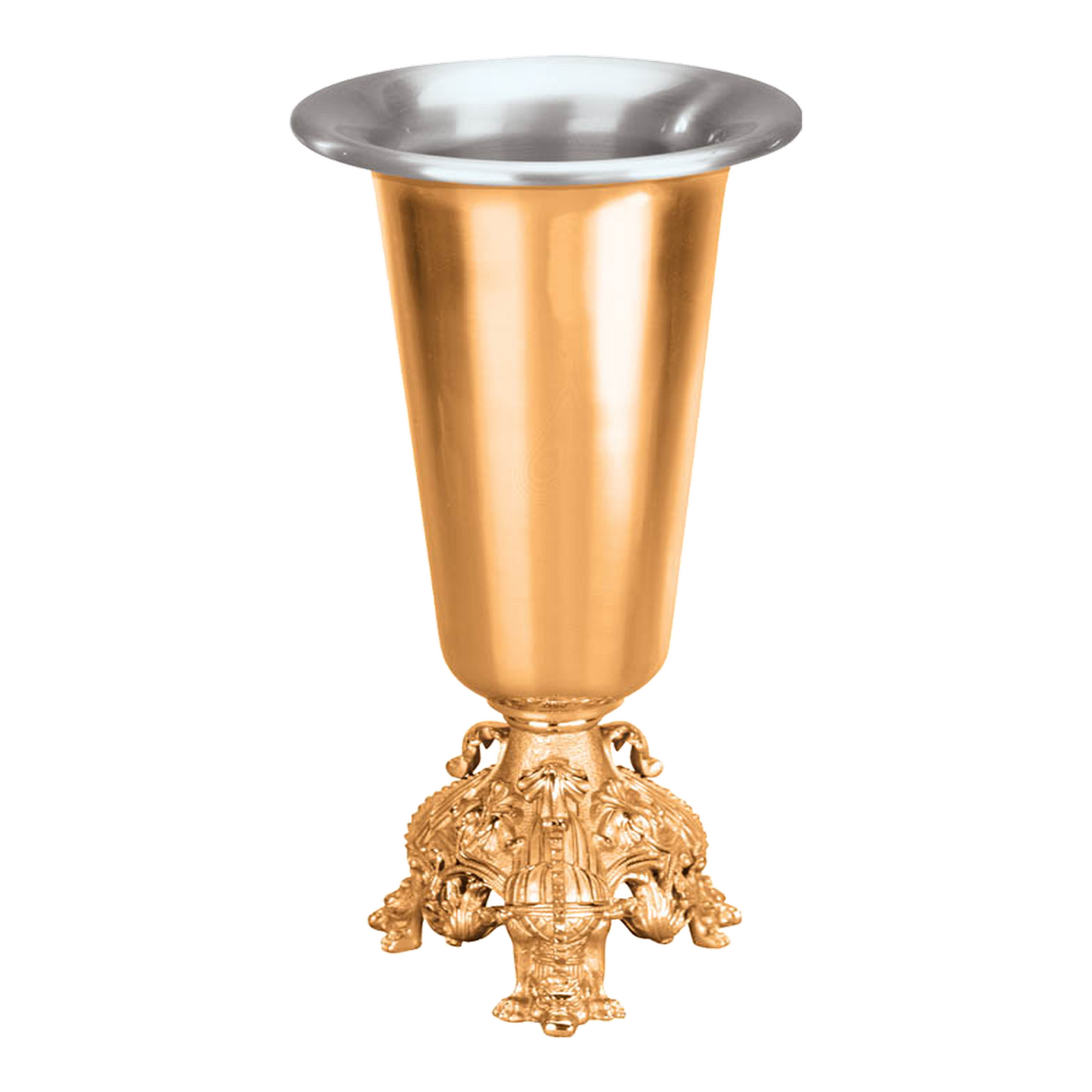 Excelsis 389-58 altar vase shown in brass with aluminum liner