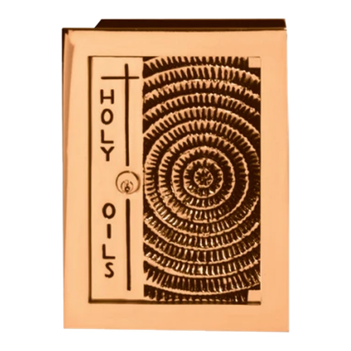 Excelsis 390-101 bronze ambry for holy oils, catalog photograph