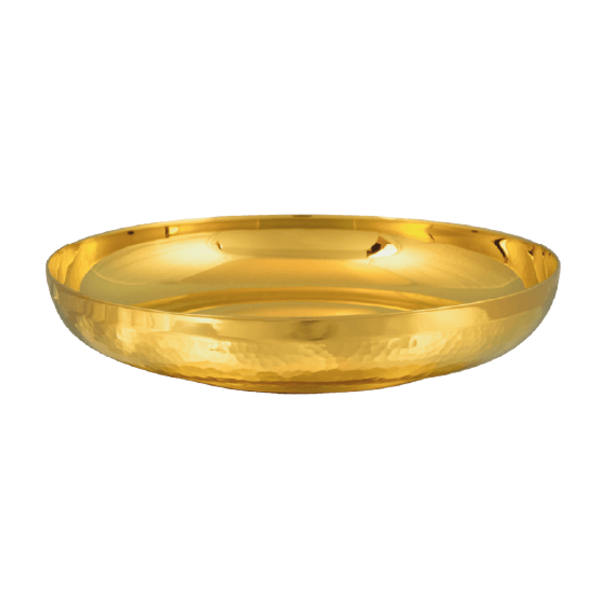 Alviti Creations 390G textured bowl paten, 24K gold plate