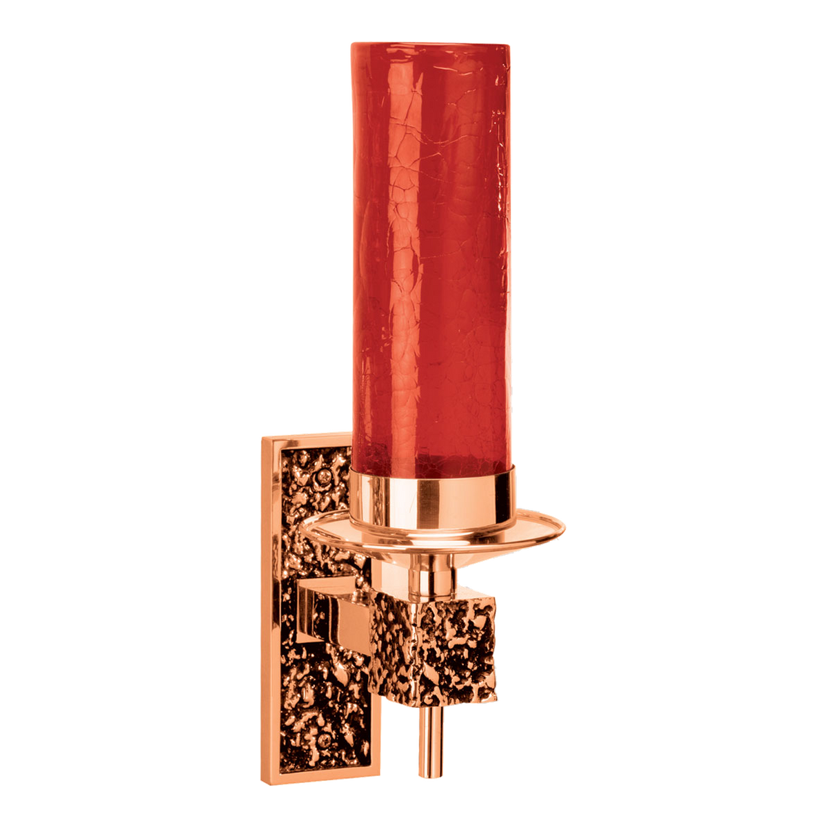 Excelsis 405-168 wall sanctuary lamp in bronze; glass shown sold separately on candle version