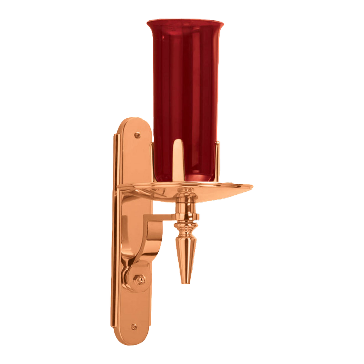 Excelsis 416-168 wall sanctuary lamp in bronze; glass shown sold separately on candle version