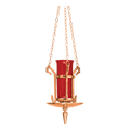 Excelsis 416-50 bronze hanging sanctuary lamp; glass shown is sold separately