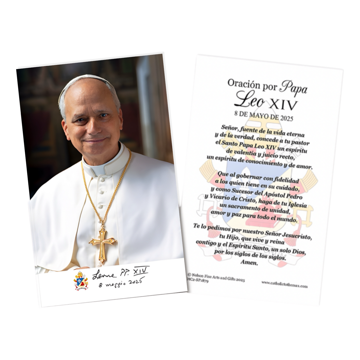 Pope Leo XIV Official Portrait 3"x5" Holy Cards | Spanish | HC2-SP1879