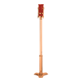 Excelsis 499-249 sanctuary lamp in bronze; glass shown is sold separately on candle version