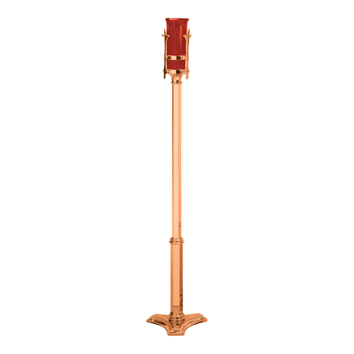 Excelsis 499-249 sanctuary lamp in bronze; glass shown is sold separately on candle version