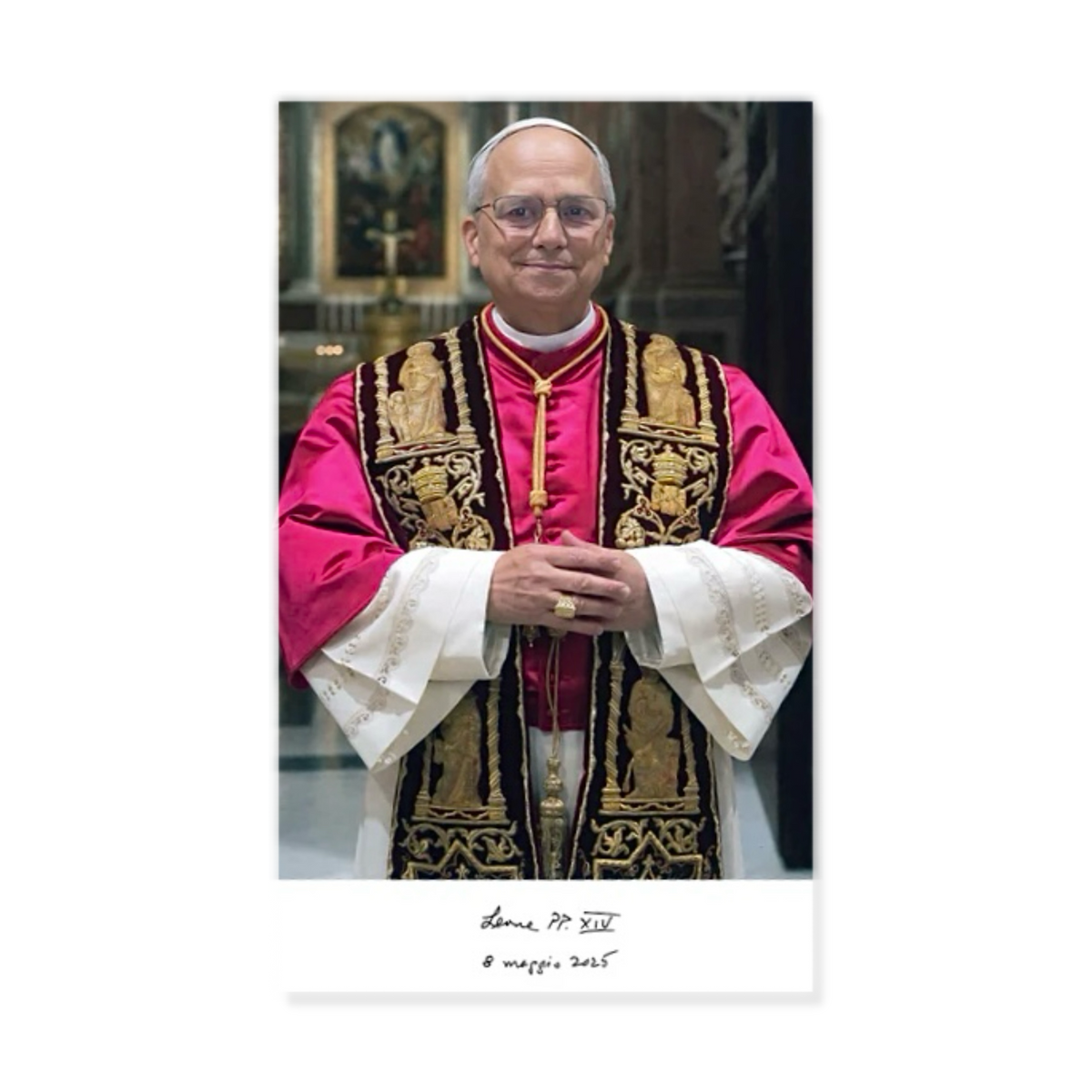 Pope Leo XIV Official Portrait 3"x5" Holy Cards | HC2-1877