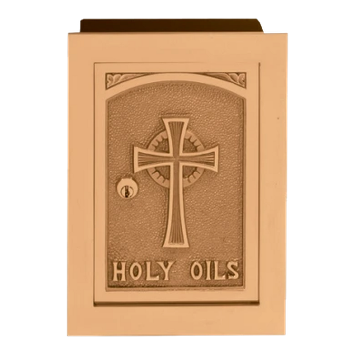 Excelsis 619-101 bronze ambry for holy oils, catalog photograph